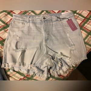NWT Women’s Light Denim Jean Shorts Size 18